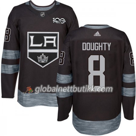 Los Angeles Kings Hockeydrakt Drew Doughty 8 1917-2017 100th Anniversary Svart Adidas Authentic - Herre